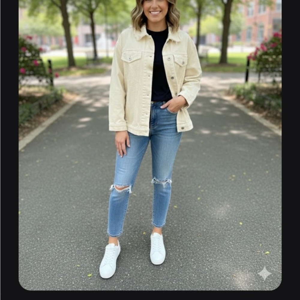BB Dakota Cream Jean Jacket